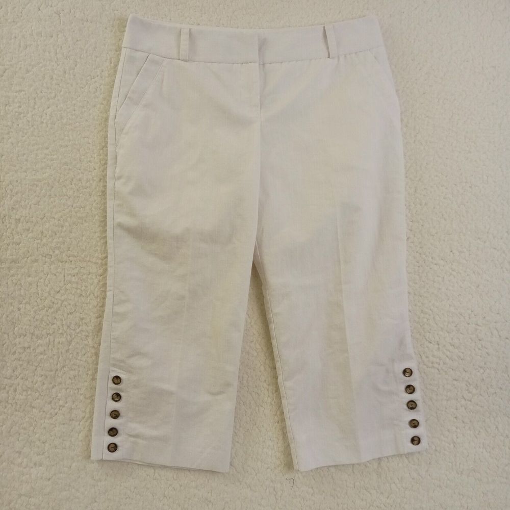 IZ Byer California Pants Size‎ 11 White Cotton Poly